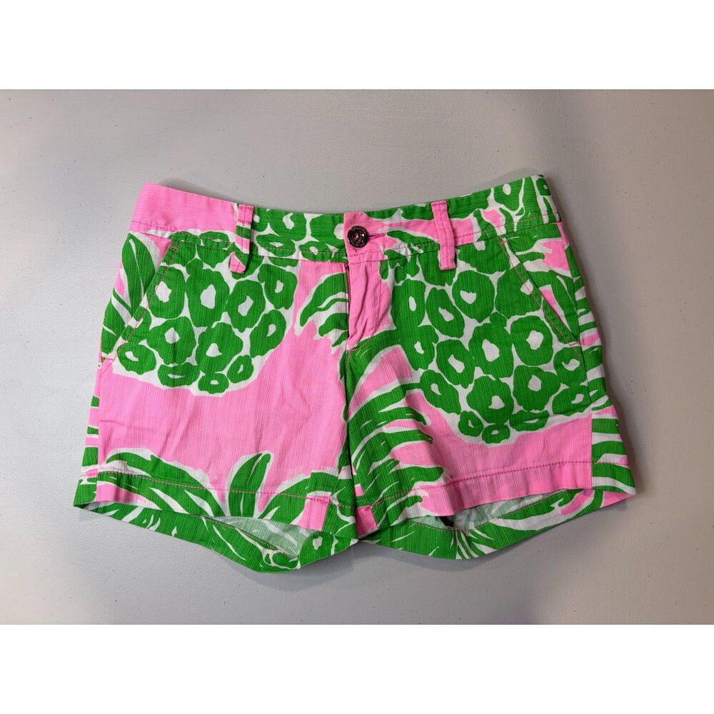 $98 Lily Pulitzer iconic pink & green shorts - size 0